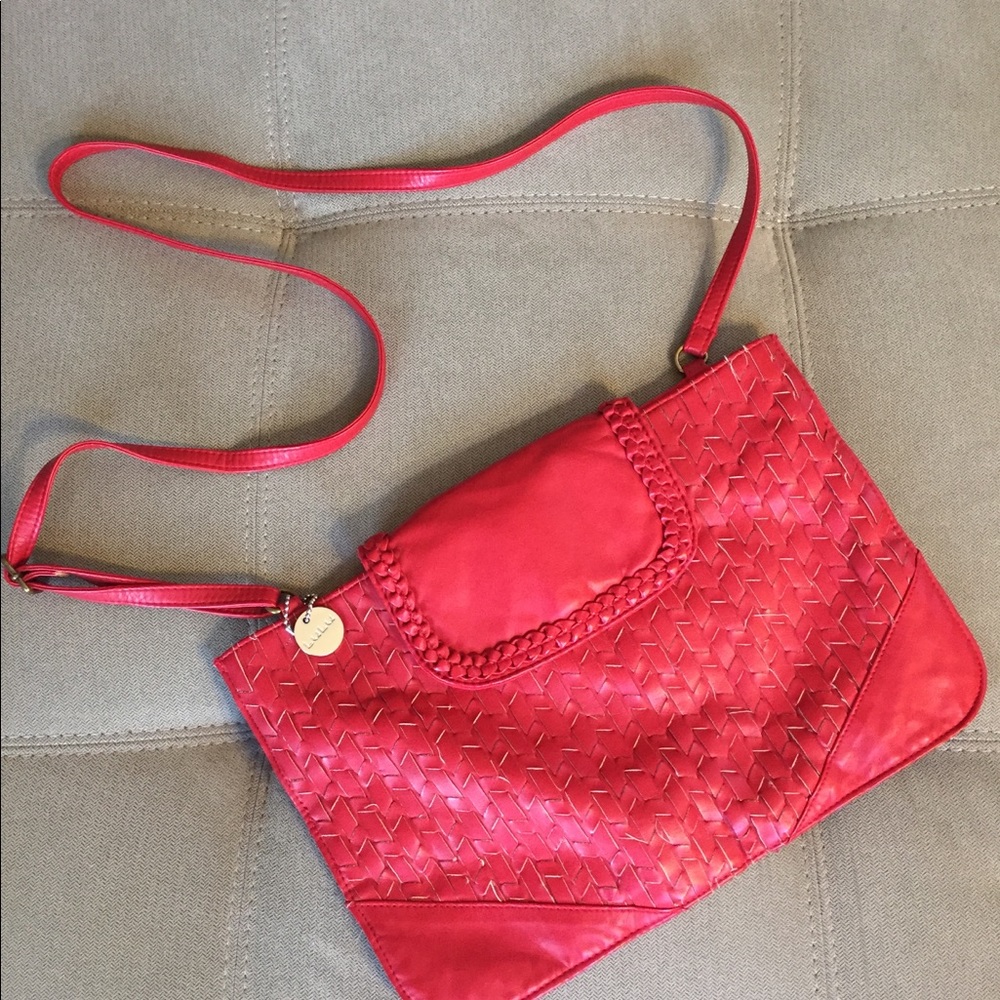 Lulu brand red crossbody purse